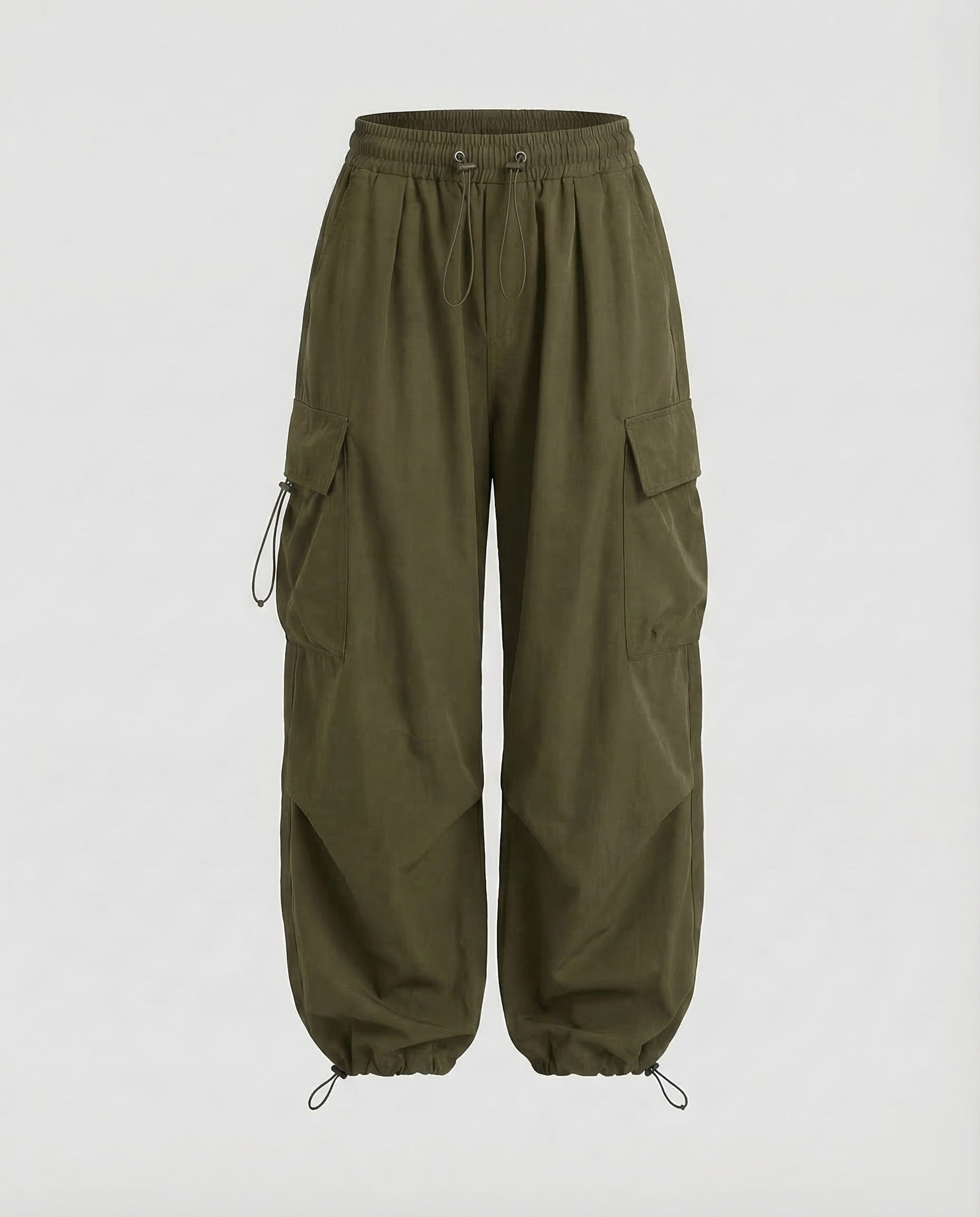 Natasha Ellroy | Black Oversized Balloon Cargo Pants