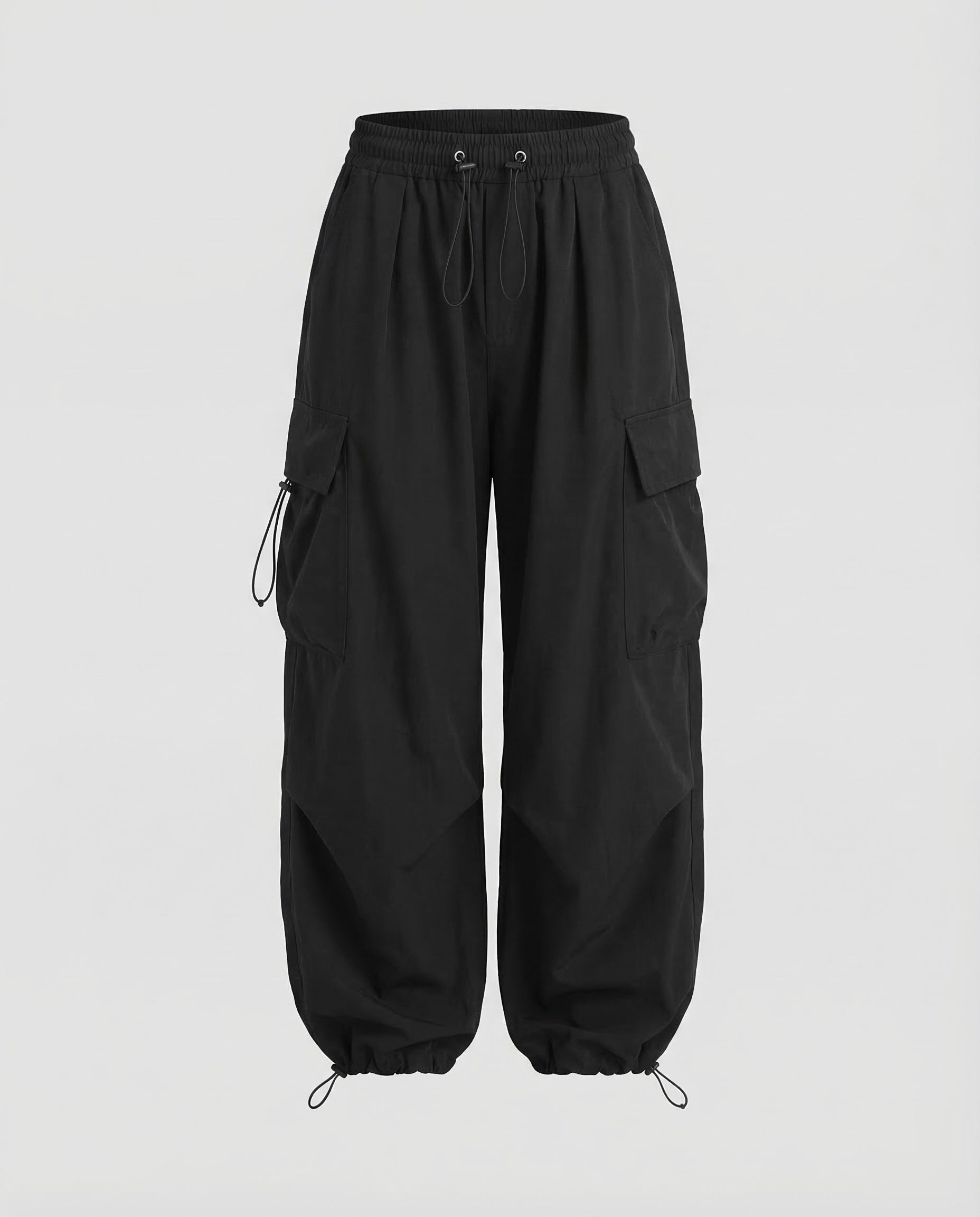 Natasha Ellroy | Black Oversized Balloon Cargo Pants