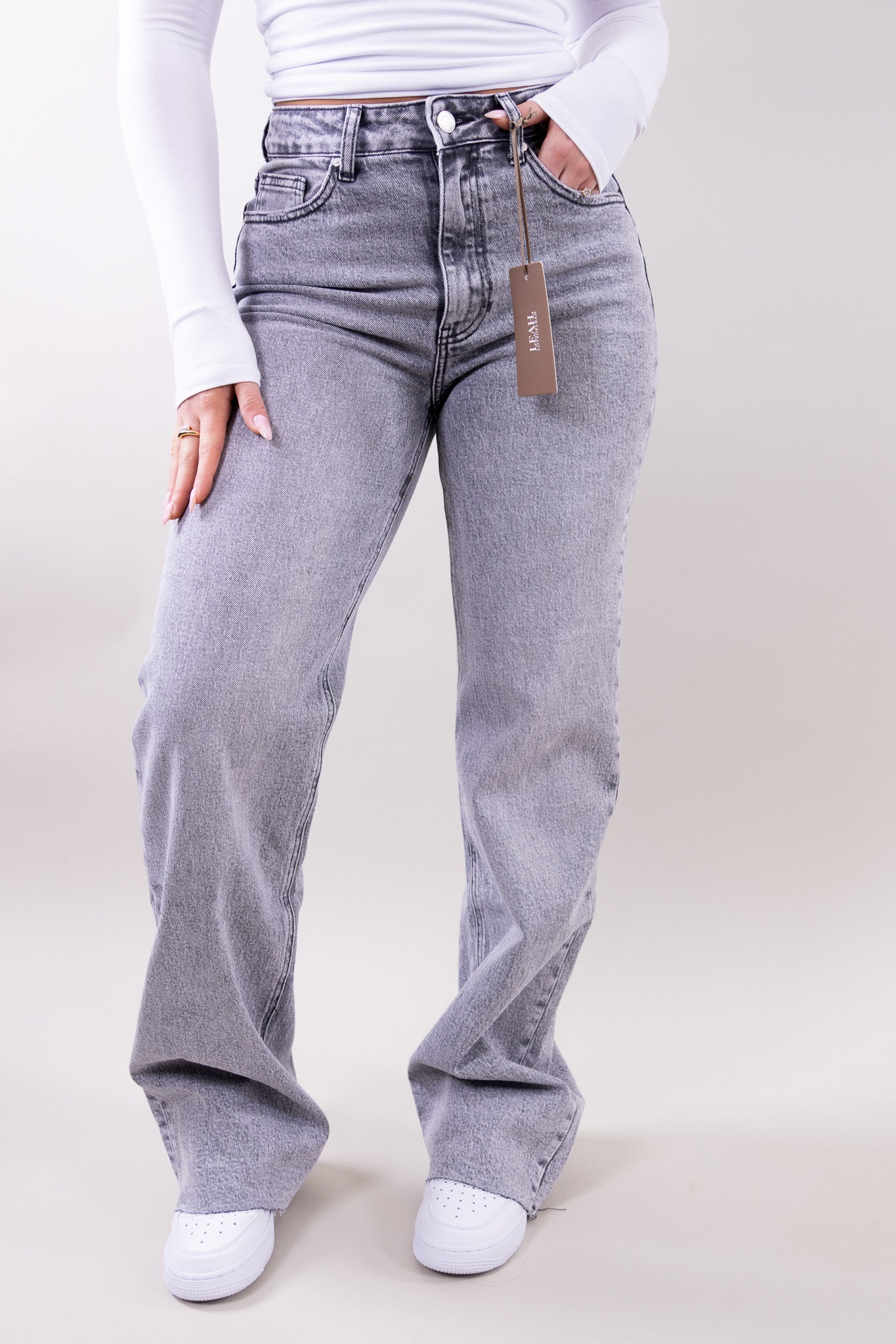 Alicia | Women's Wide-Leg Structured Denim Boyfriend Jeans
