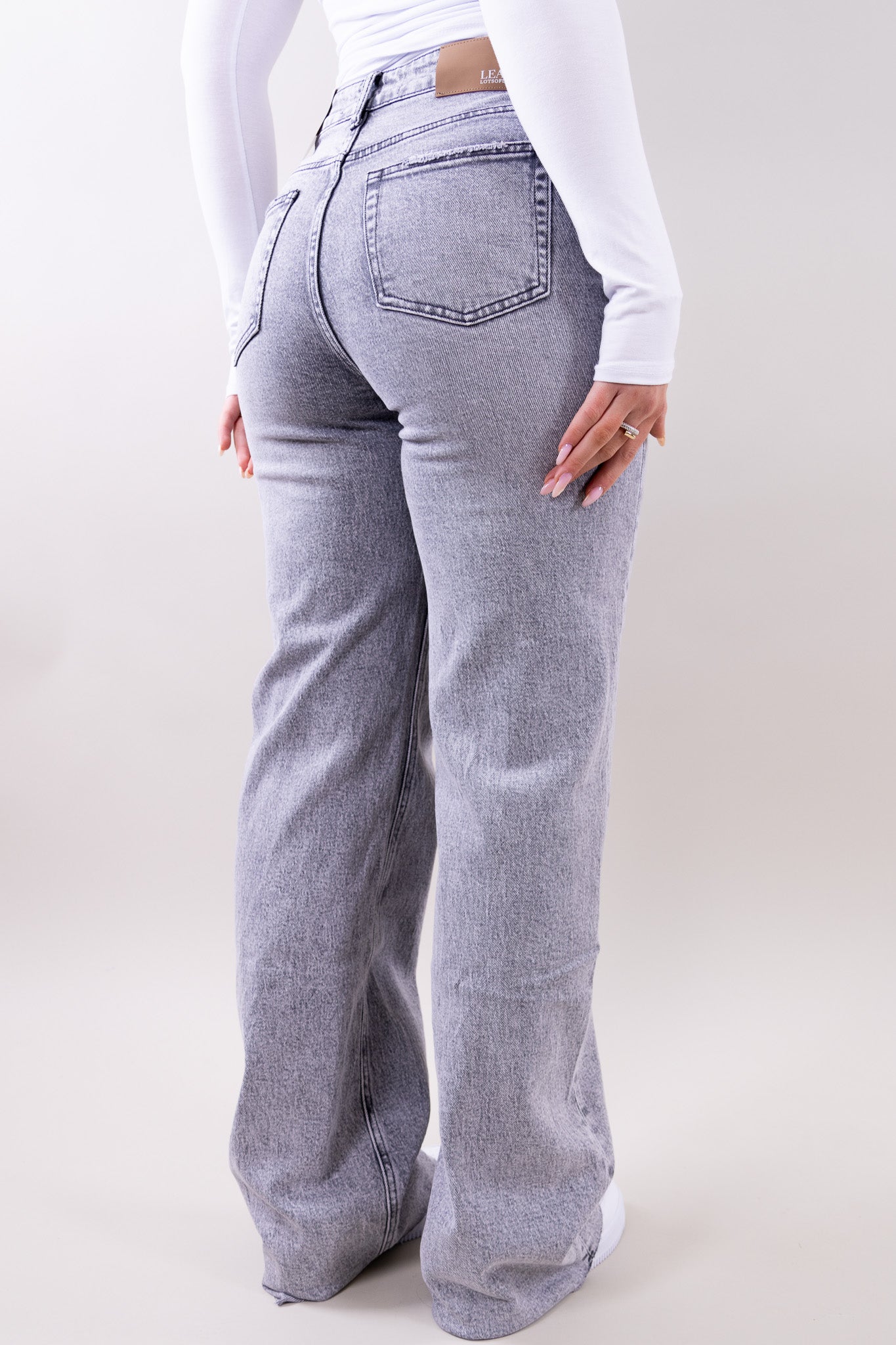 Alicia | Women's Wide-Leg Structured Denim Boyfriend Jeans