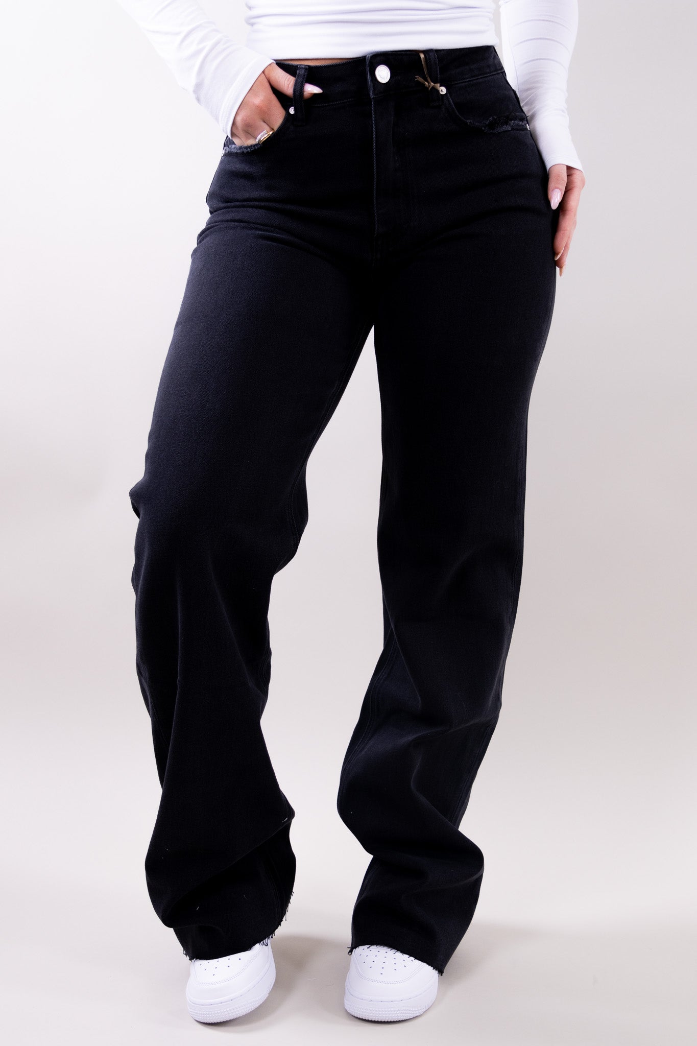 Alicia | Women's Wide-Leg Structured Denim Boyfriend Jeans