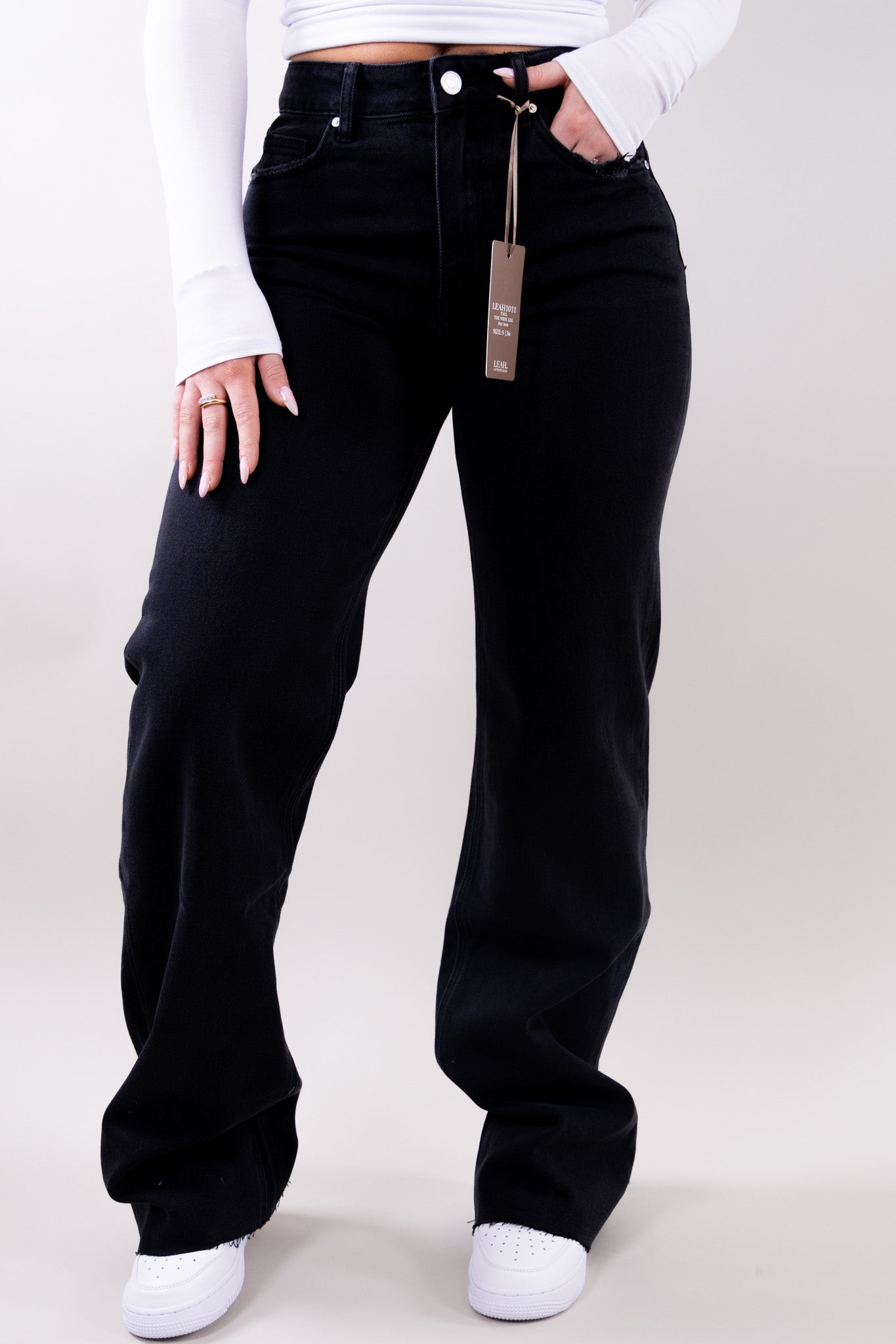 Alicia | Women's Wide-Leg Structured Denim Boyfriend Jeans