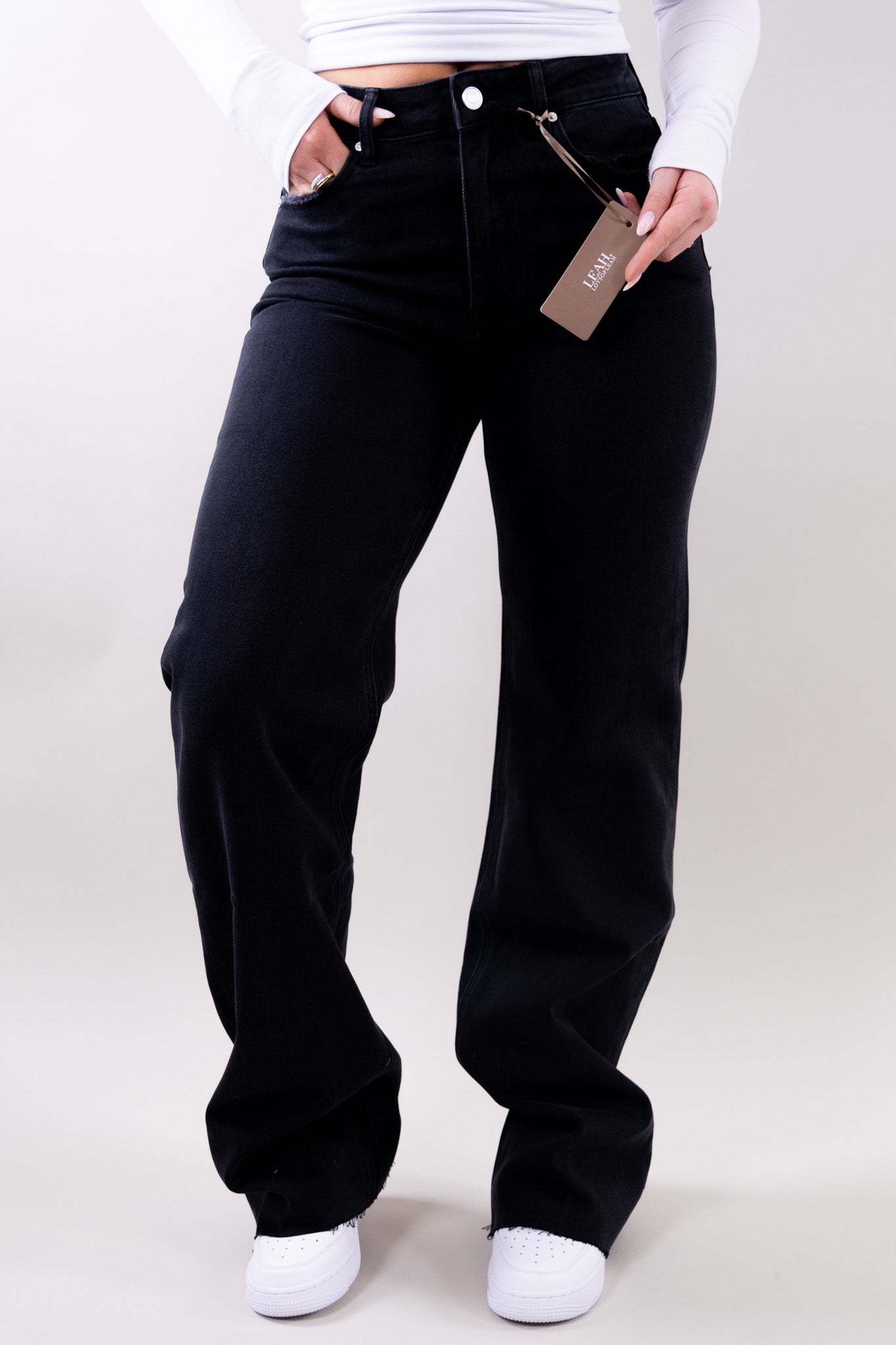 Alicia | Women's Wide-Leg Structured Denim Boyfriend Jeans