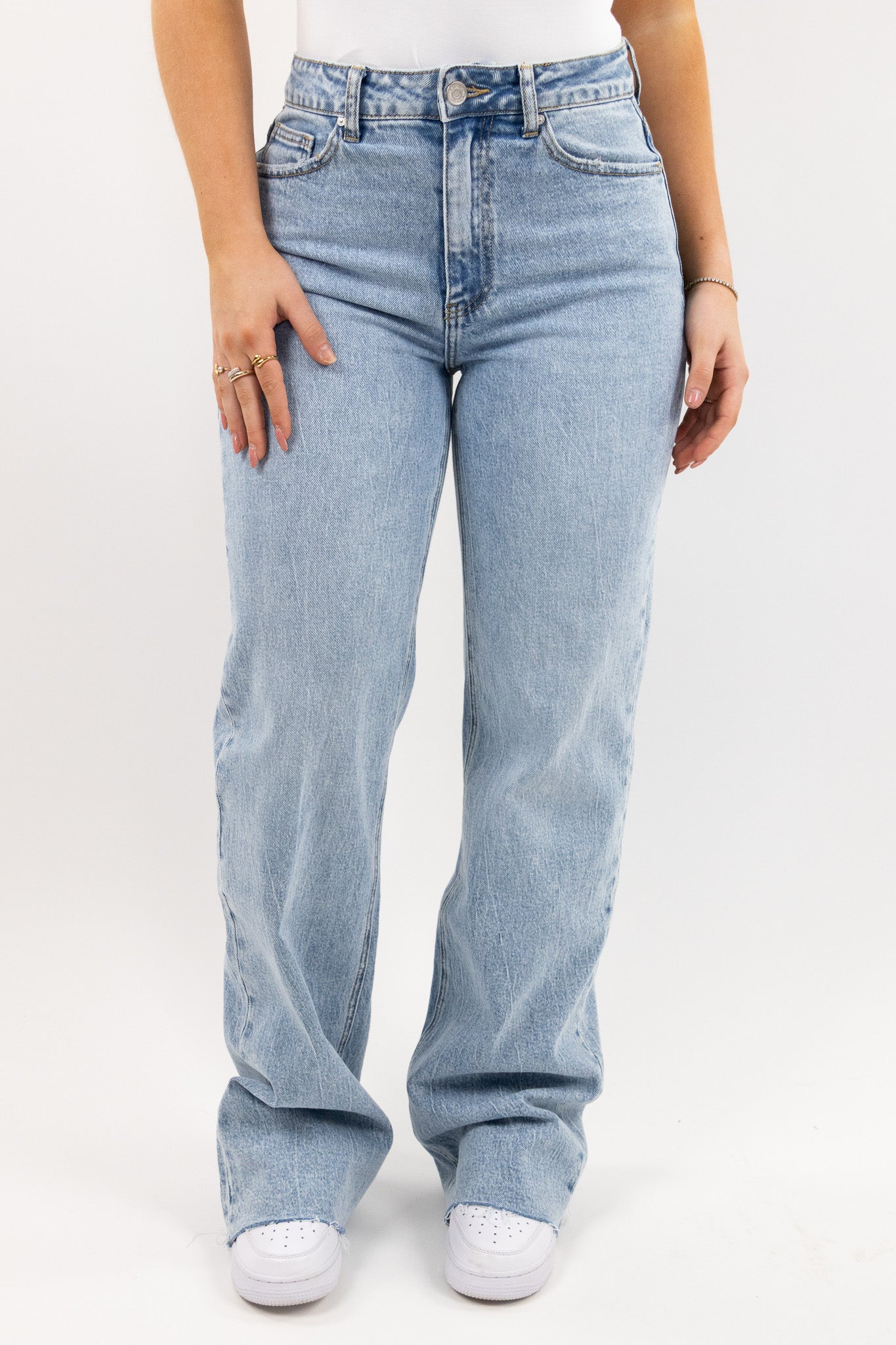 Alicia | Women's Wide-Leg Structured Denim Boyfriend Jeans