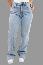 Alicia | Women's Wide-Leg Structured Denim Boyfriend Jeans