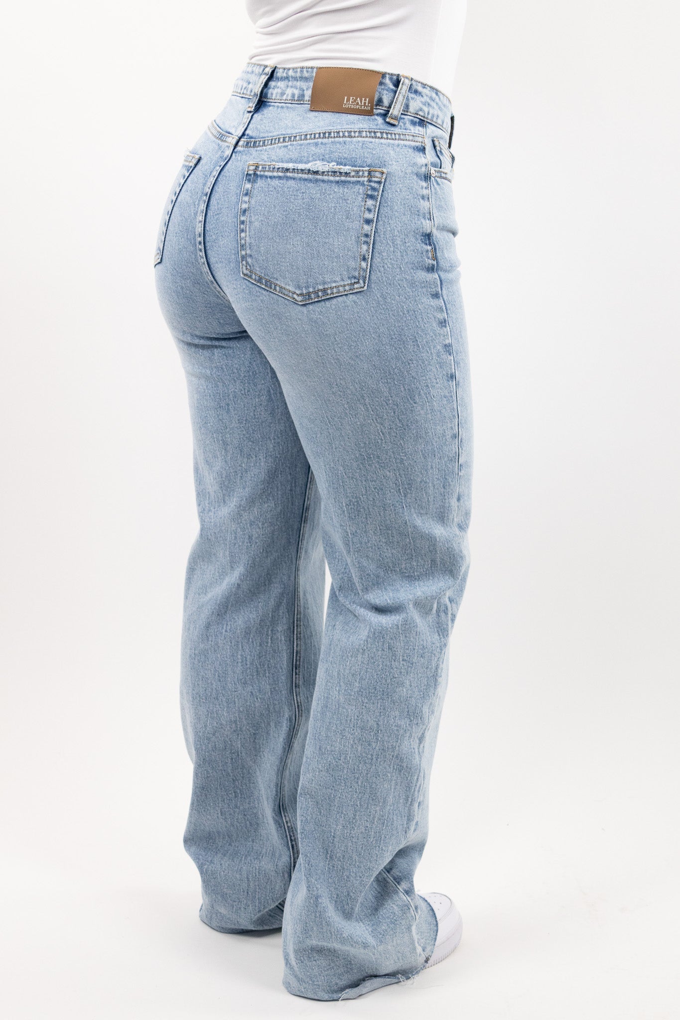 Alicia | Women's Wide-Leg Structured Denim Boyfriend Jeans