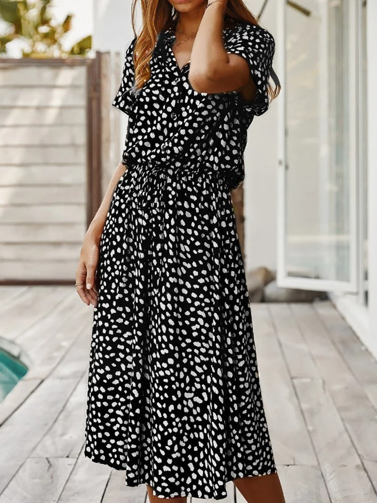 Isabelle Monroe | Printed Midi Summer Dress For Women