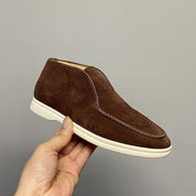 Matteo Conti | Brown Suede Slip-On Desert Boots for Men
