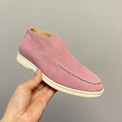 Matteo Conti | Brown Suede Slip-On Desert Boots for Men