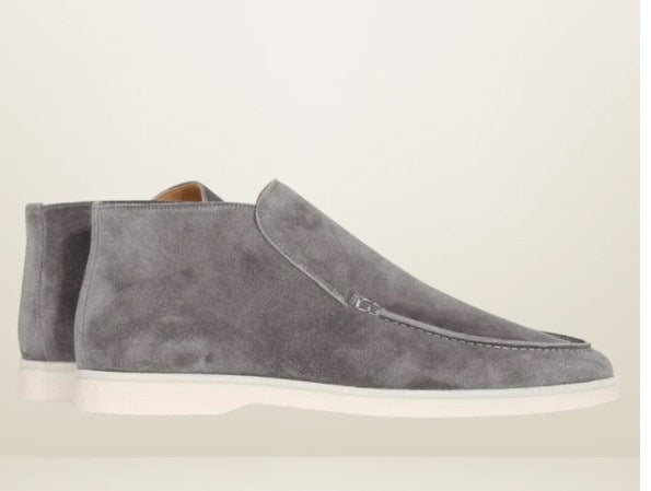 Matteo Conti | Brown Suede Slip-On Desert Boots for Men