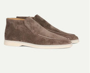 Matteo Conti | Brown Suede Slip-On Desert Boots for Men