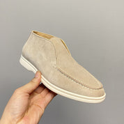 Matteo Conti | Brown Suede Slip-On Desert Boots for Men