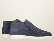 Matteo Conti | Brown Suede Slip-On Desert Boots for Men