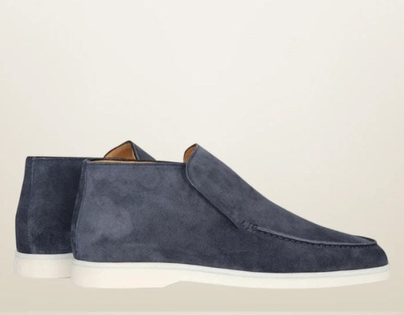 Matteo Conti | Brown Suede Slip-On Desert Boots for Men
