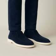 Matteo Conti | Brown Suede Slip-On Desert Boots for Men
