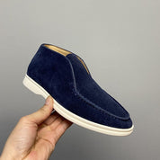 Matteo Conti | Brown Suede Slip-On Desert Boots for Men