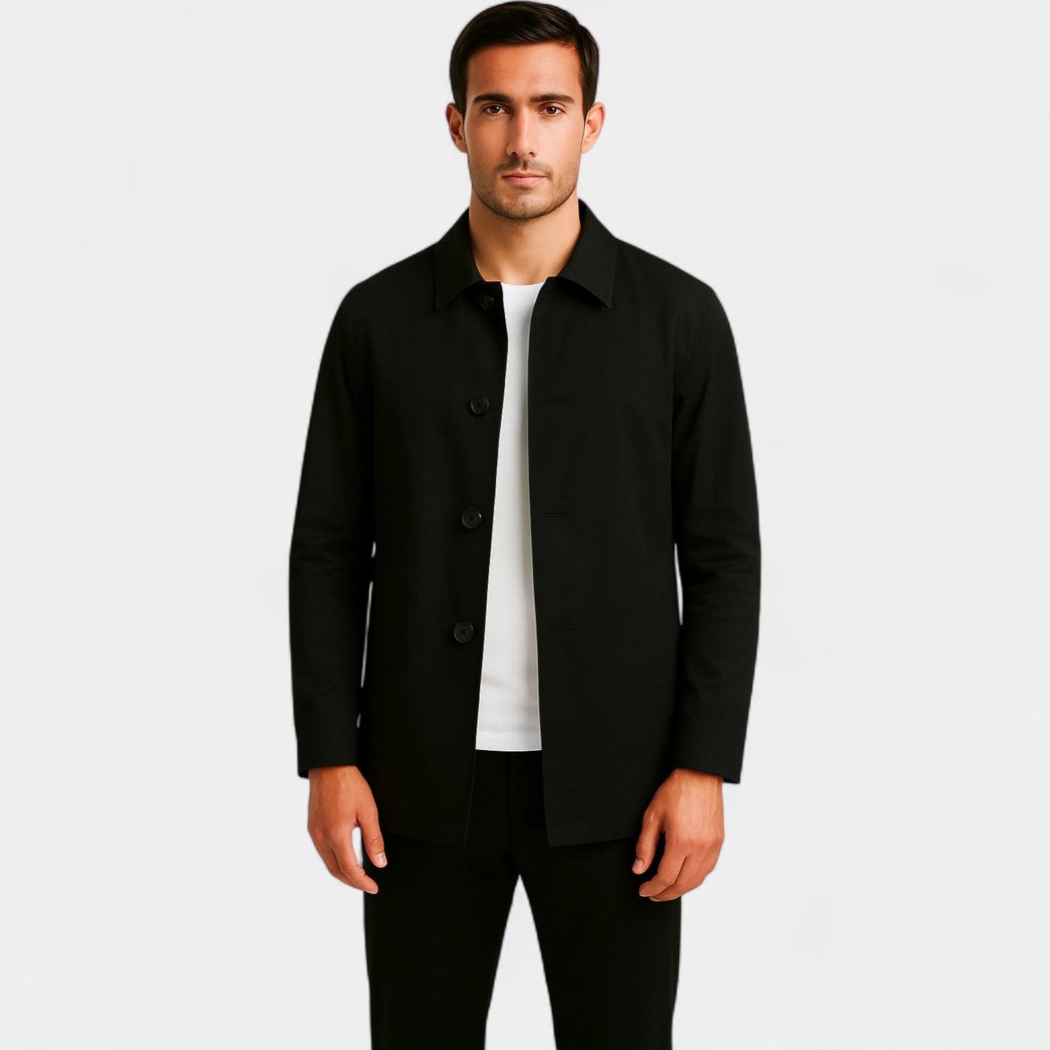 Ethan Mercer | Modern Tailored Button Coat