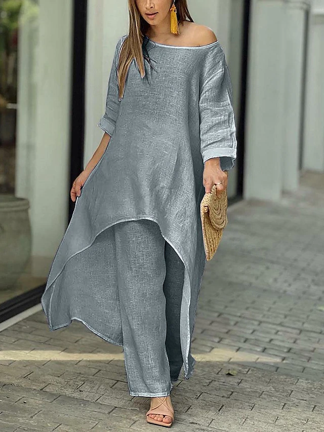 Rosalie Monroe | Elegant Flowing Trouser Set For Women
