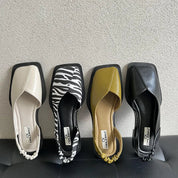 Sienna Hartwell | Square Toe Slingback Flats For Women