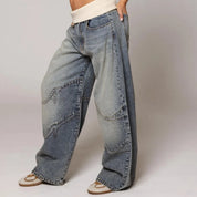 Aria Lane | Vintage Wide-Leg Denim Jeans