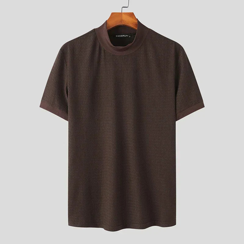 Gabriel Montclair | Textured Knit Turtleneck T-Shirt For Men