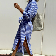 Sophie Whitmore | Striped Shirt Maxi Dress For Women