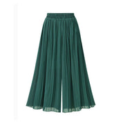 Aurelia Voss | Pleated Chiffon Wide-Leg Trousers