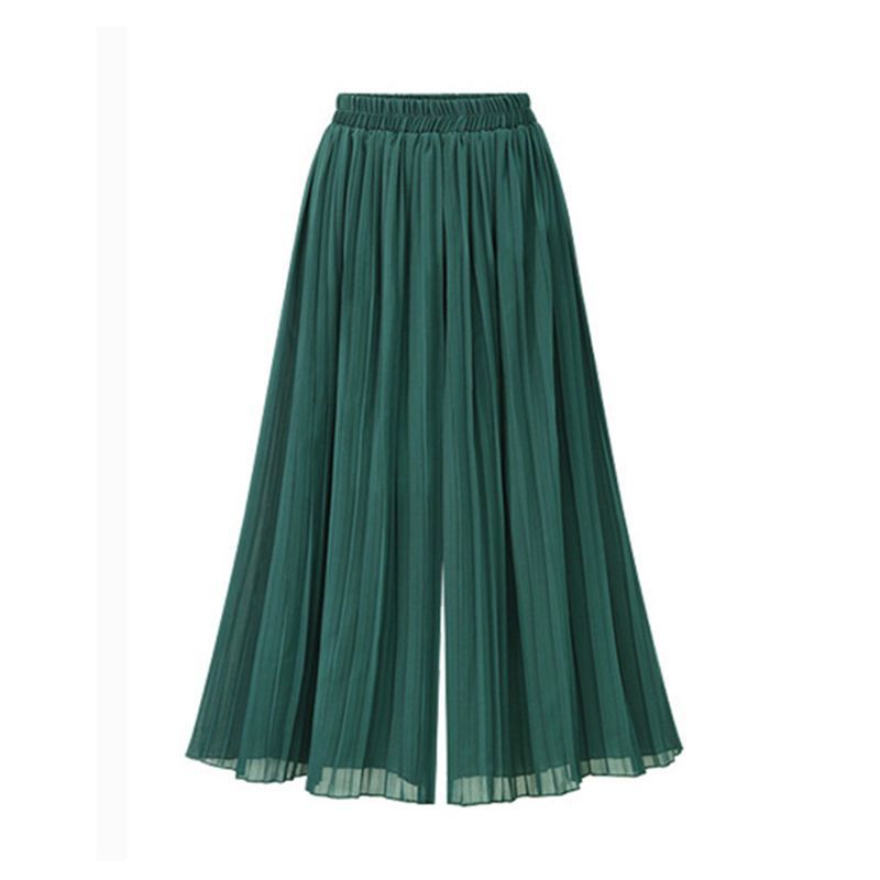 Aurelia Voss | Pleated Chiffon Wide-Leg Trousers