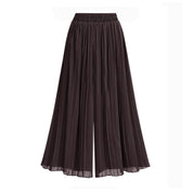 Aurelia Voss | Pleated Chiffon Wide-Leg Trousers