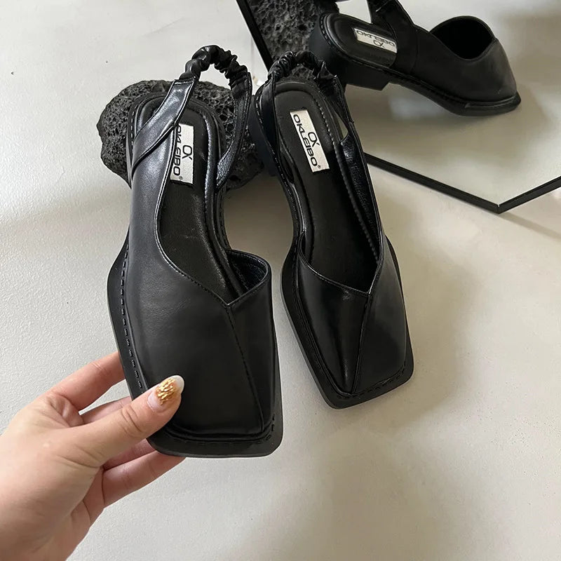 Sienna Hartwell | Square Toe Slingback Flats For Women
