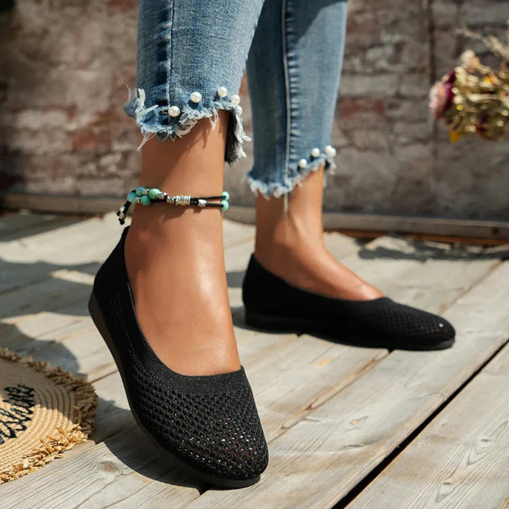 Sophie Delacroix | Breathable Knit Everyday Flats For Women