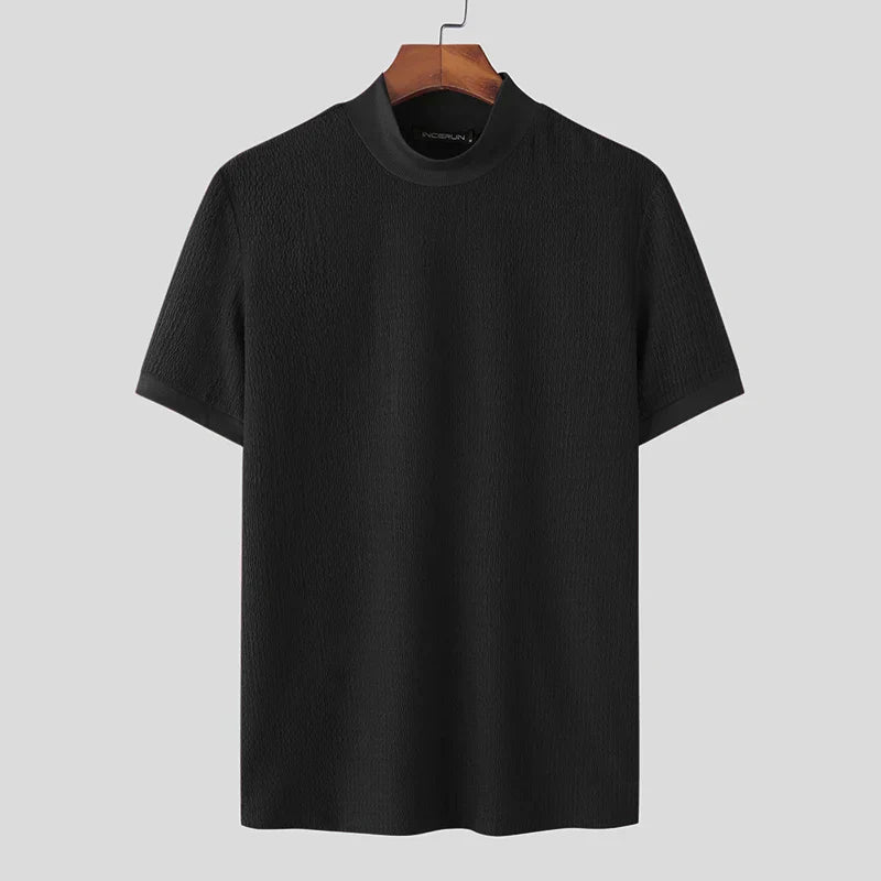 Gabriel Montclair | Textured Knit Turtleneck T-Shirt For Men