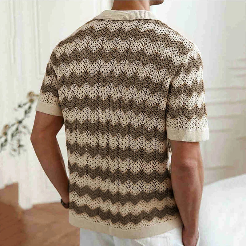 Sebastian Moreau | Knitted Summer Polo Shirt For Men