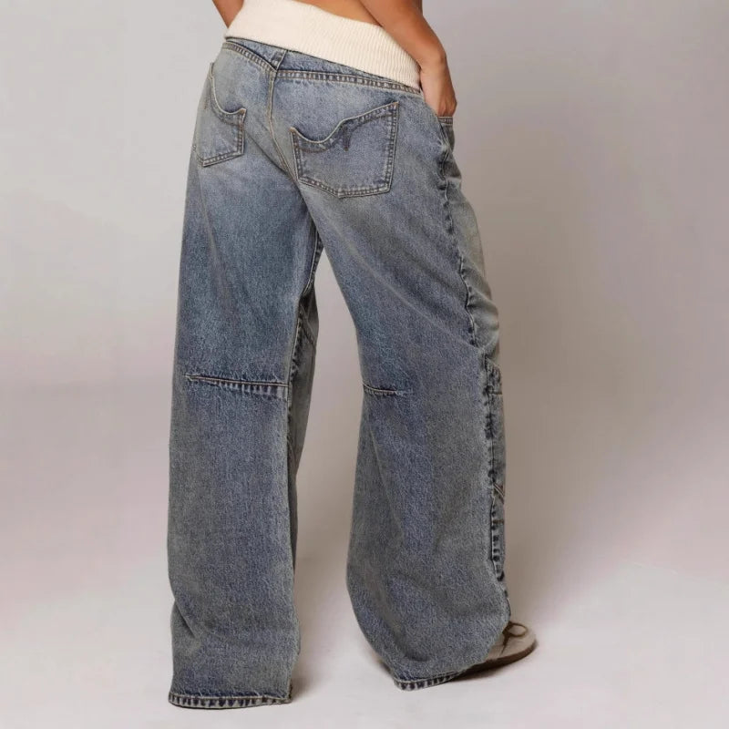 Aria Lane | Vintage Wide-Leg Denim Jeans