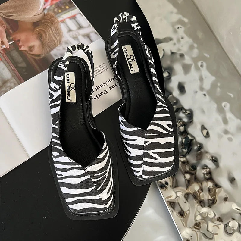 Sienna Hartwell | Square Toe Slingback Flats For Women