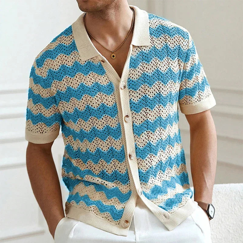 Sebastian Moreau | Knitted Summer Polo Shirt For Men