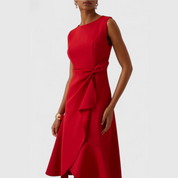 Valentina Rossi | Statement Red Midi Dress For Women