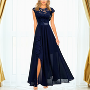Vivienne Laurent | Elegant Lace Evening Maxi Dress For Women