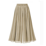Aurelia Voss | Pleated Chiffon Wide-Leg Trousers