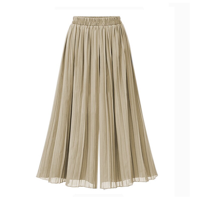 Aurelia Voss | Pleated Chiffon Wide-Leg Trousers