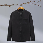 Étienne Laurent | Linen Grandad Collar Shirt For Men
