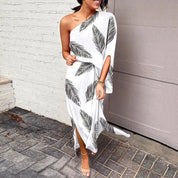 Valentina Rossi | One Shoulder Tropical Maxi Dress For Women