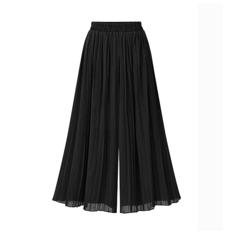 Aurelia Voss | Pleated Chiffon Wide-Leg Trousers
