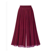 Aurelia Voss | Pleated Chiffon Wide-Leg Trousers