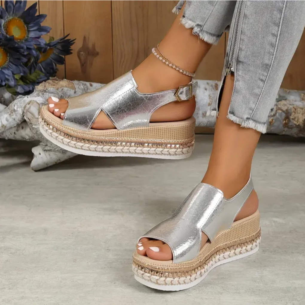 Élodie Marchand | Textured Platform Comfort Sandals For Women
