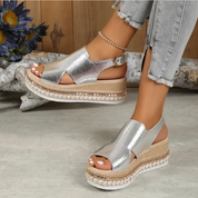 Élodie Marchand | Textured Platform Comfort Sandals For Women