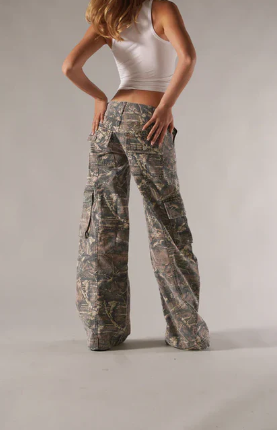 Harper Monroe | Camouflage Cargo Trousers For Women