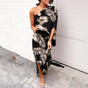 Valentina Rossi | One Shoulder Tropical Maxi Dress For Women