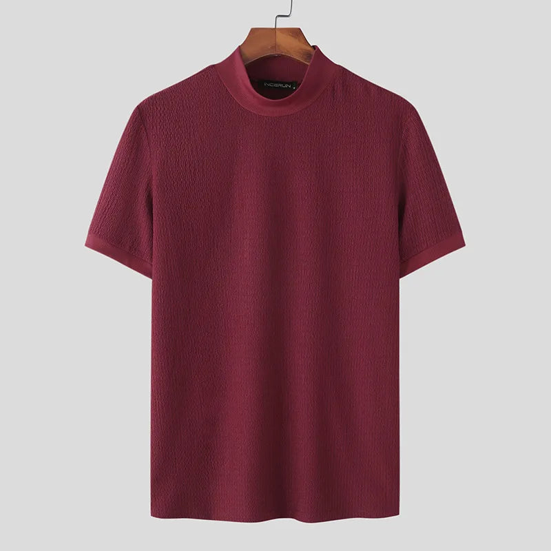 Gabriel Montclair | Textured Knit Turtleneck T-Shirt For Men