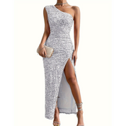 Seraphina Bellucci | One Shoulder Sequin Maxi Dress For Women